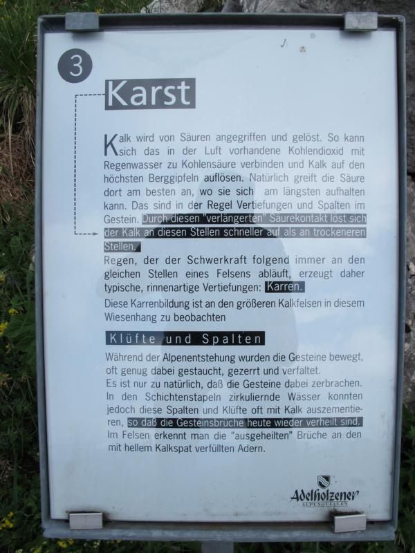 Tafel 3 Karst