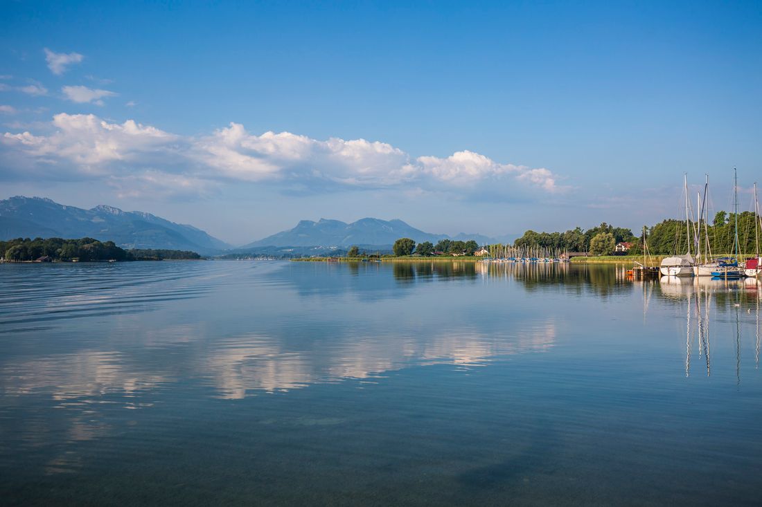 Herreninsel vom Wasser aus
