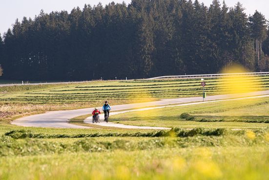 Handbiker mit Radbegleitung
