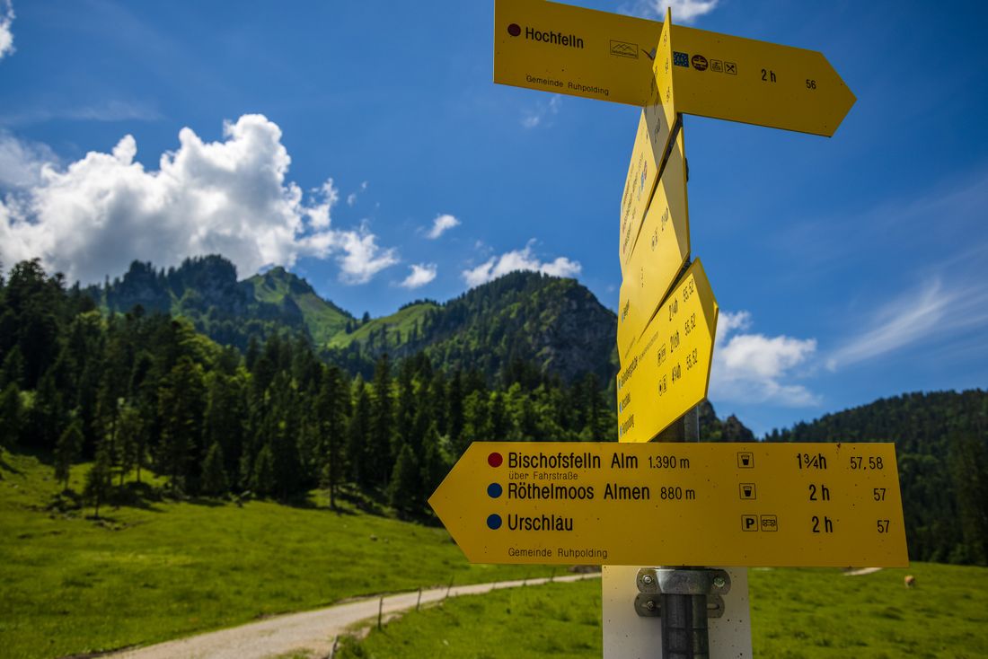 Wegweiser im Eschlmoos